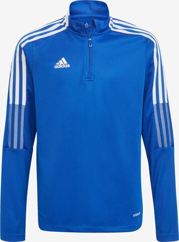 ADIDAS PERFORMANCE Sportief sweatshirt 'Tiro' in Blauw: voorkant