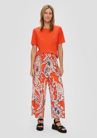 Wide leg Pantaloni di s.Oliver in arancione