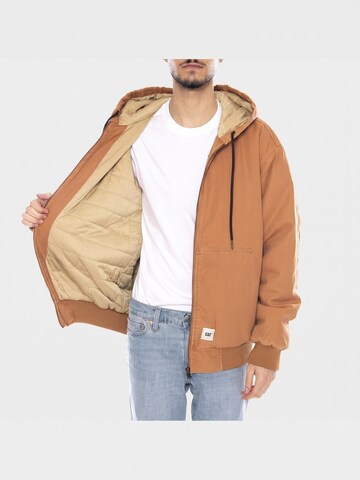 CAT Kurtka przejściowa 'Washed Active Jacket -- Men's Brown Duck Jacket with Hood Men's' w kolorze brązowy