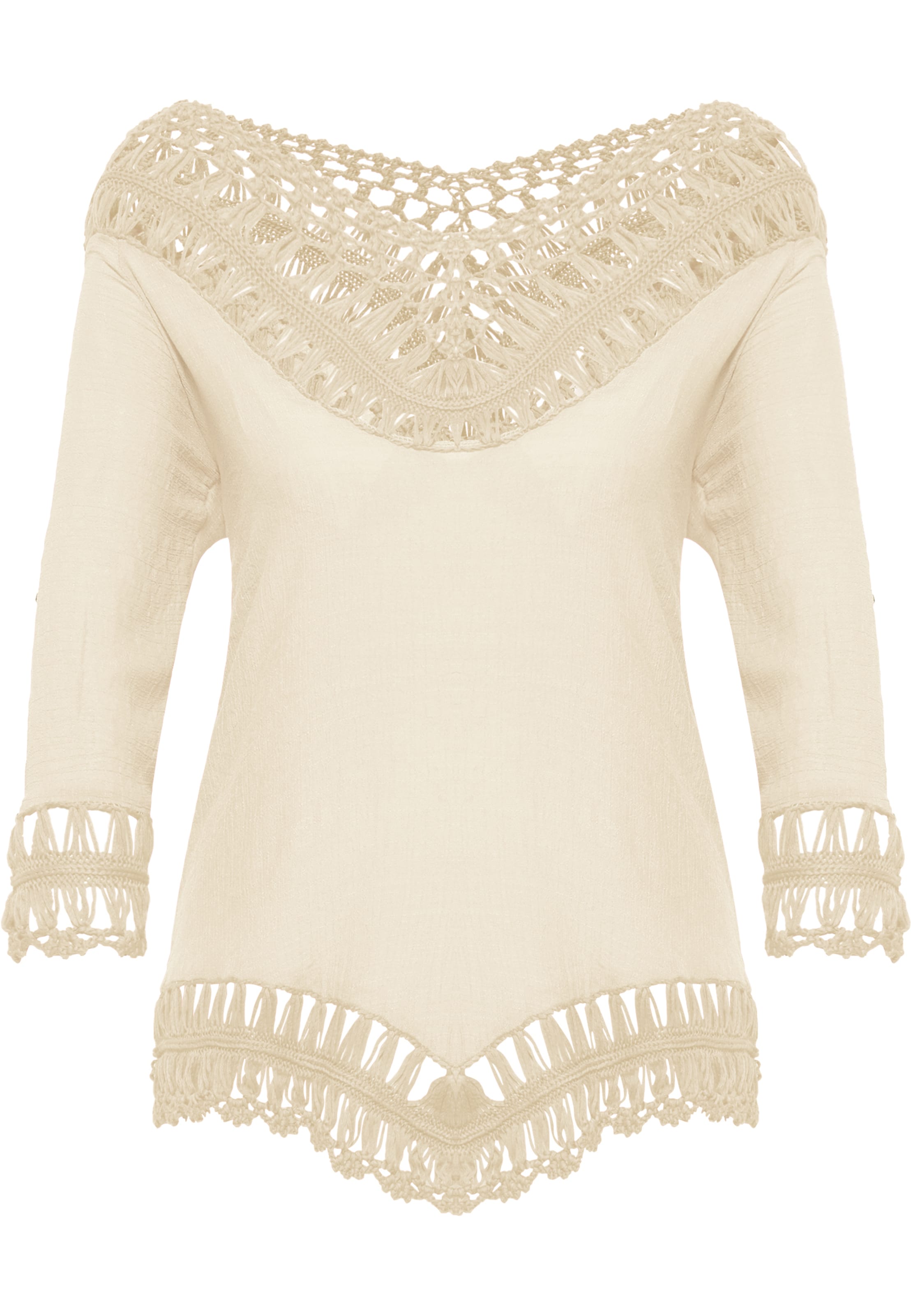 IZIA - Túnica em bege: frente