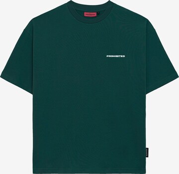 T-Shirt Prohibited en vert : devant