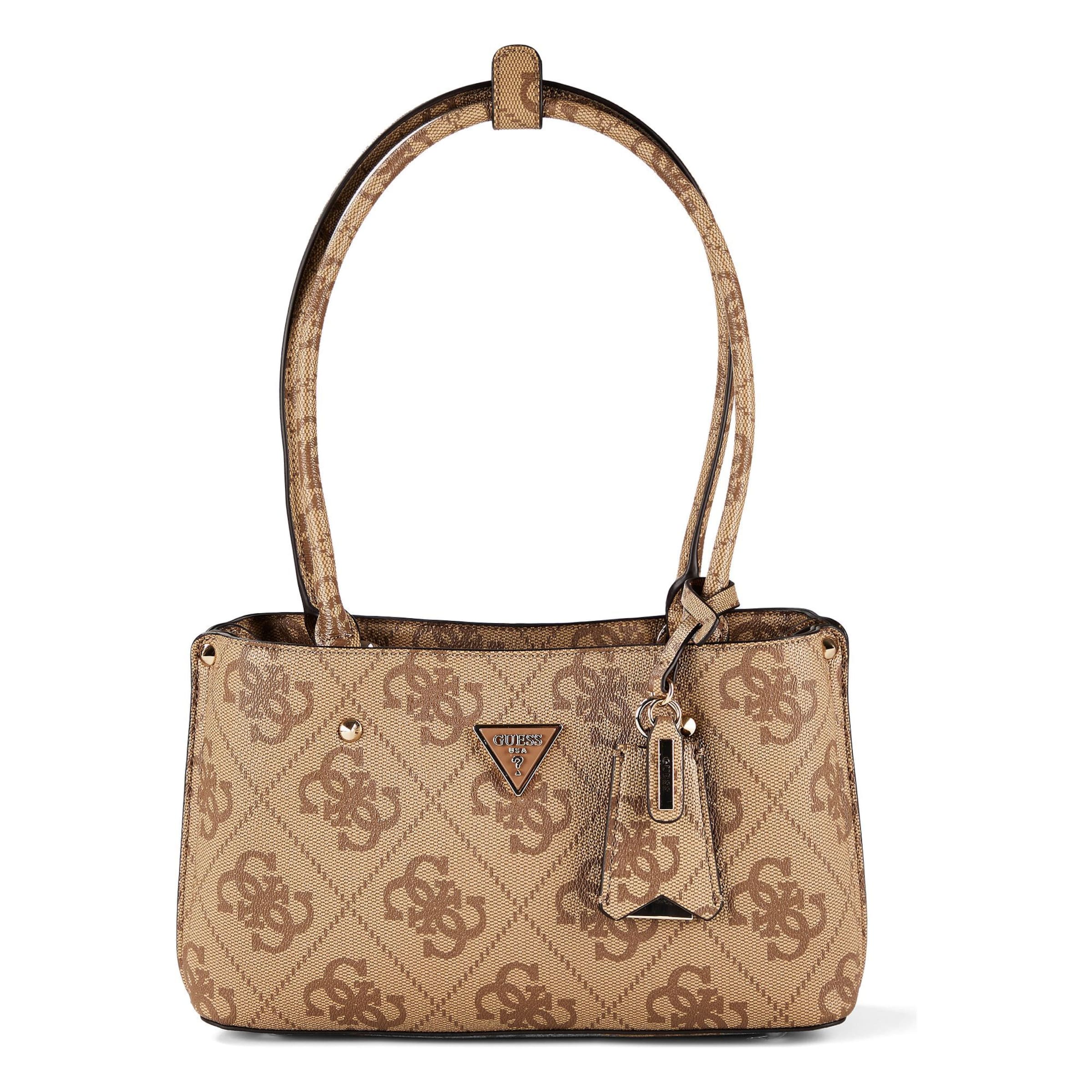 GUESS Schultertasche 'Meridian' in Braun: Vorderseite