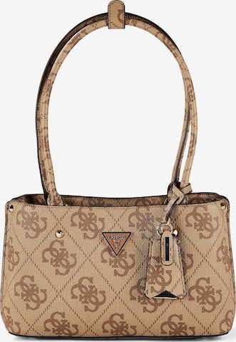 GUESS Schultertasche 'Meridian' in Braun: Vorderseite