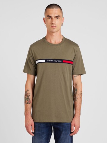 Maglietta di TOMMY HILFIGER in verde: frontale