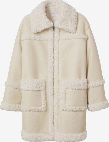 MANGO Winter Coat 'Caribe' in White: front