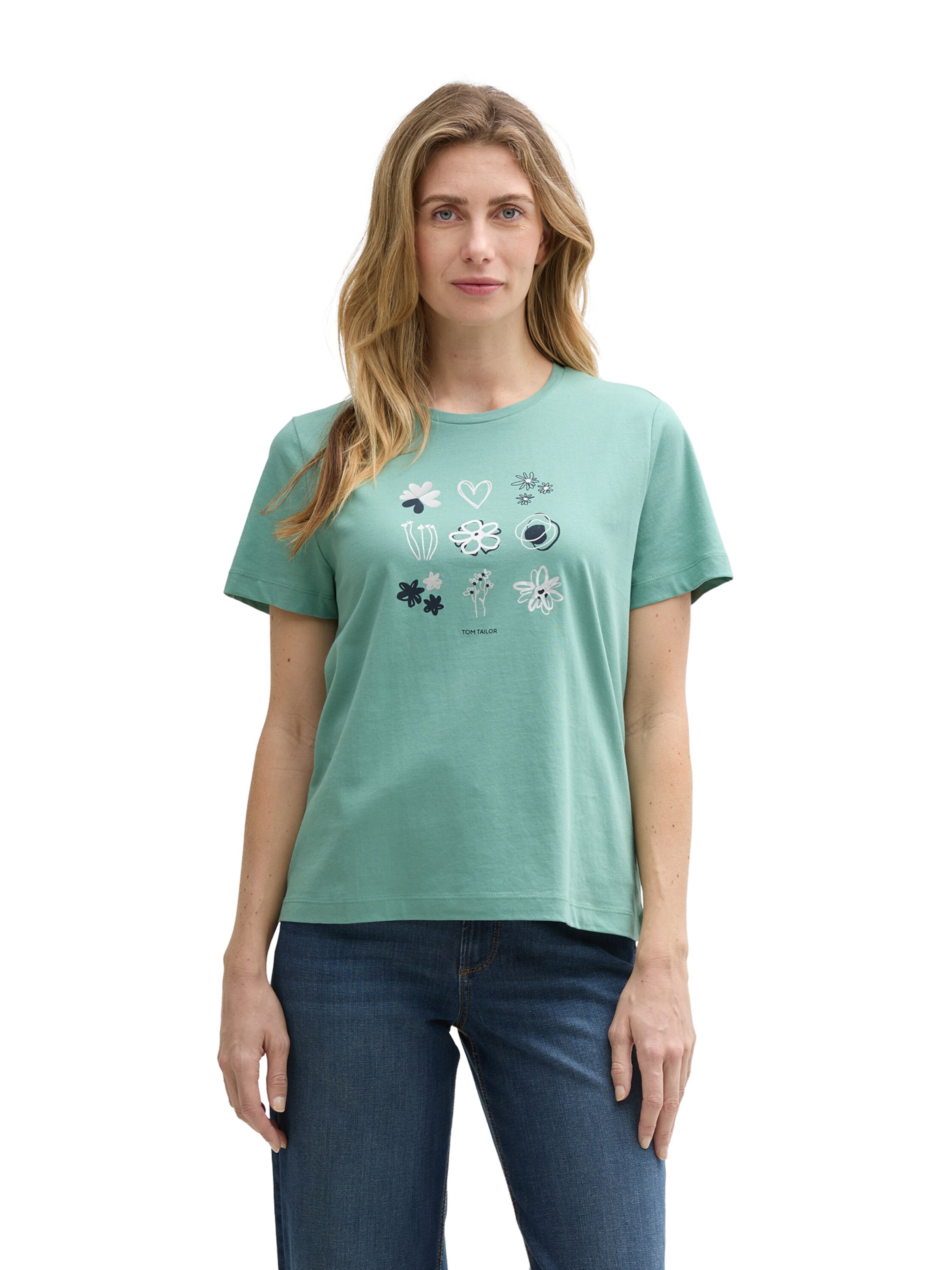 TOM TAILOR Tričko - Zelená: predná strana