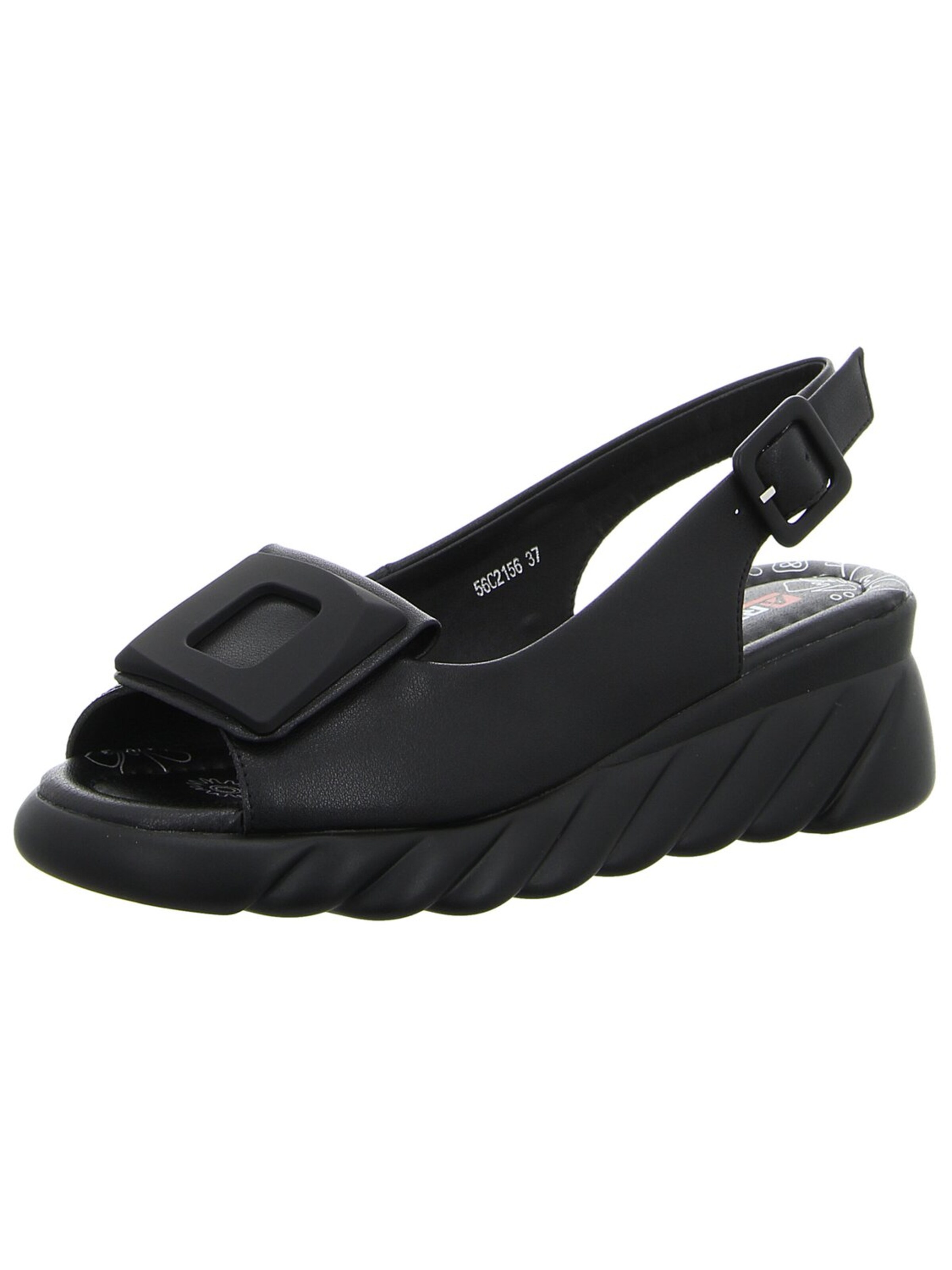 Artiker Sandals 'Damen Sandalette 56C2156 Echt Leder in schwarz' in Black: front