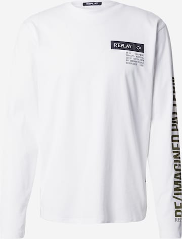 REPLAY Shirt in Wit: voorkant