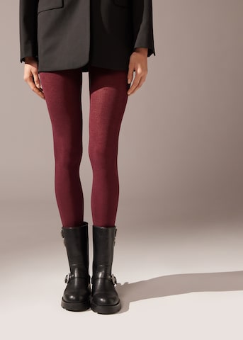 CALZEDONIA Tights 'thermo' in Red