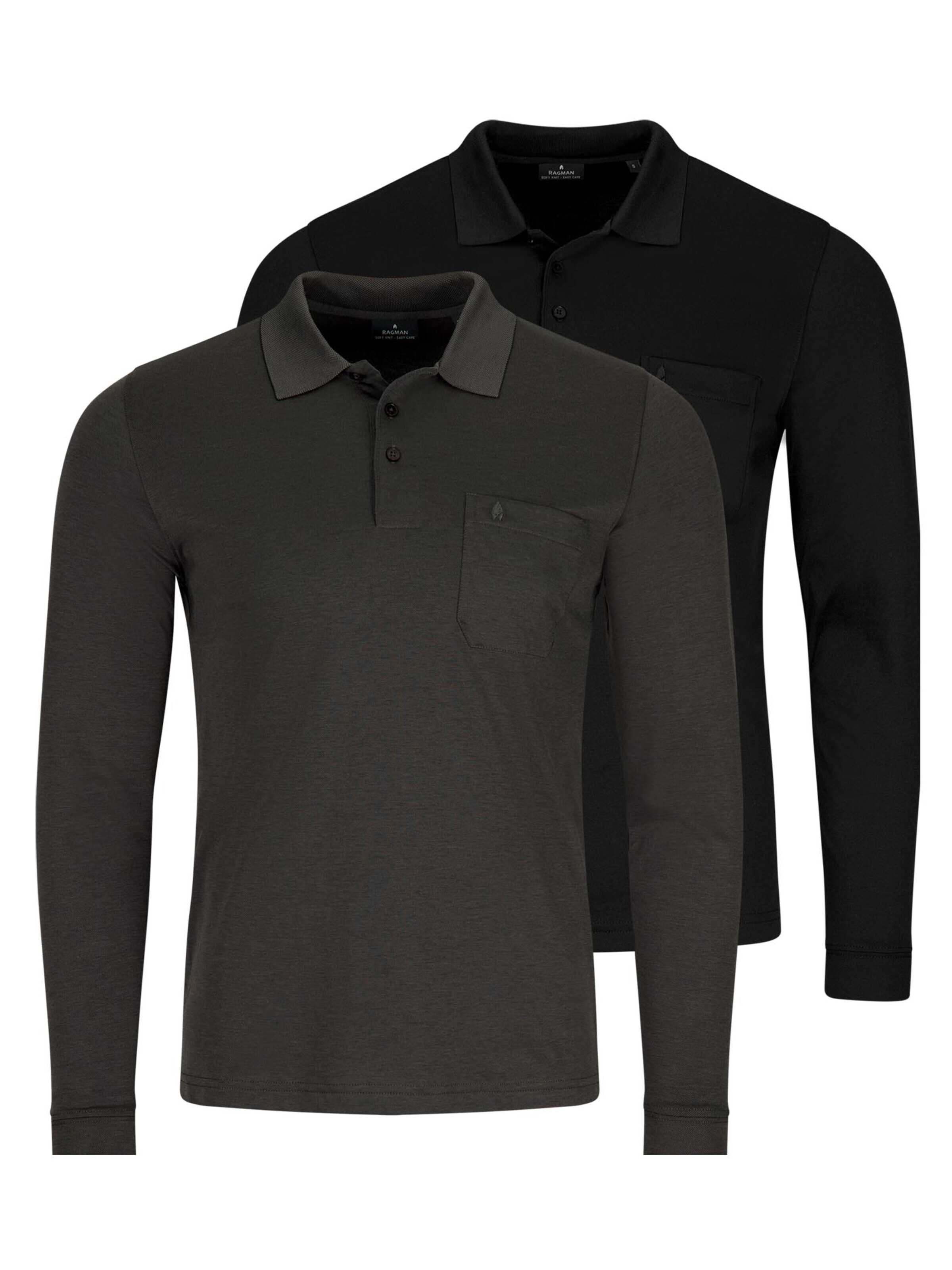 Ragman Shirt 'Basic' in Grey: front
