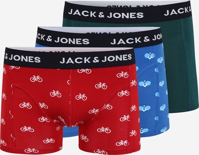 JACK & JONES Boxershorts in aqua / smaragd / rot, Produktansicht