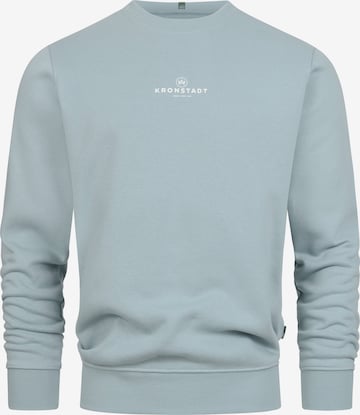 Sweat-shirt Kronstadt en bleu : devant