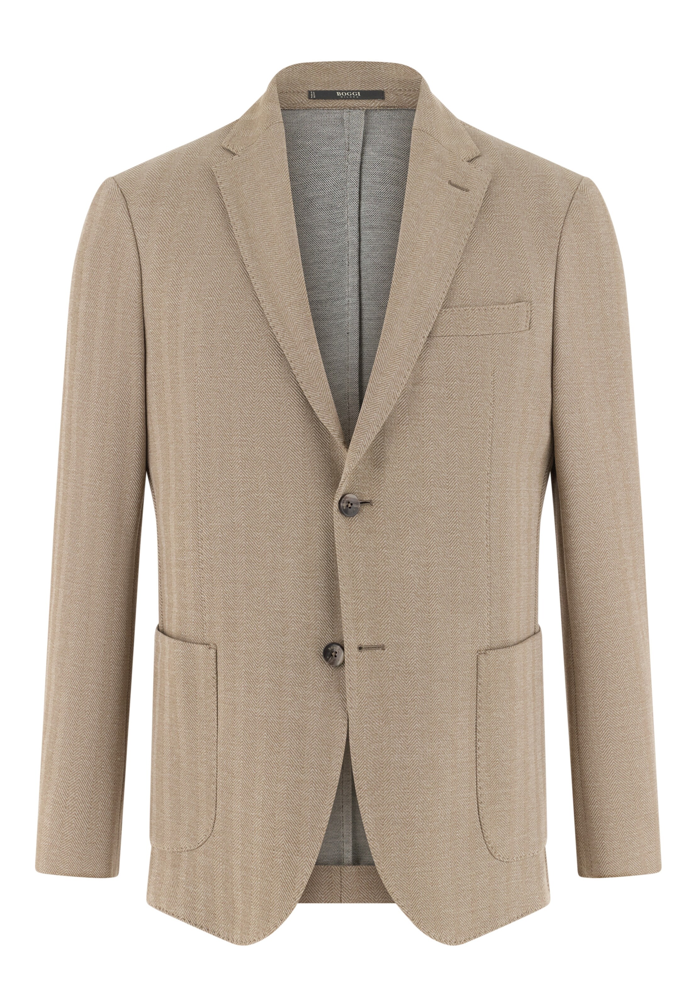 Boggi Milano Regular Fit Sakko in Grau: Vorderseite