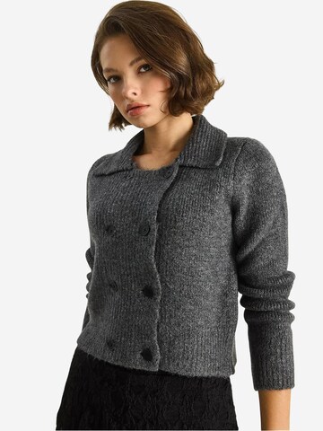Bianco Lucci Strickjacke in Grau: Vorderseite