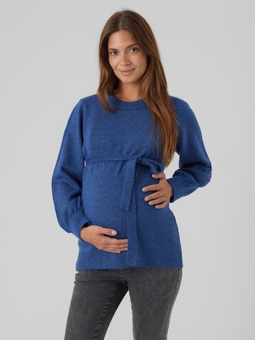 MAMALICIOUS Sweater 'New Anne' in Blue: front