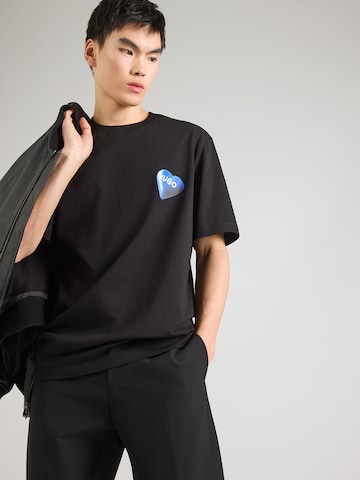 HUGO T-shirt 'Nalentinio' i svart: framsida