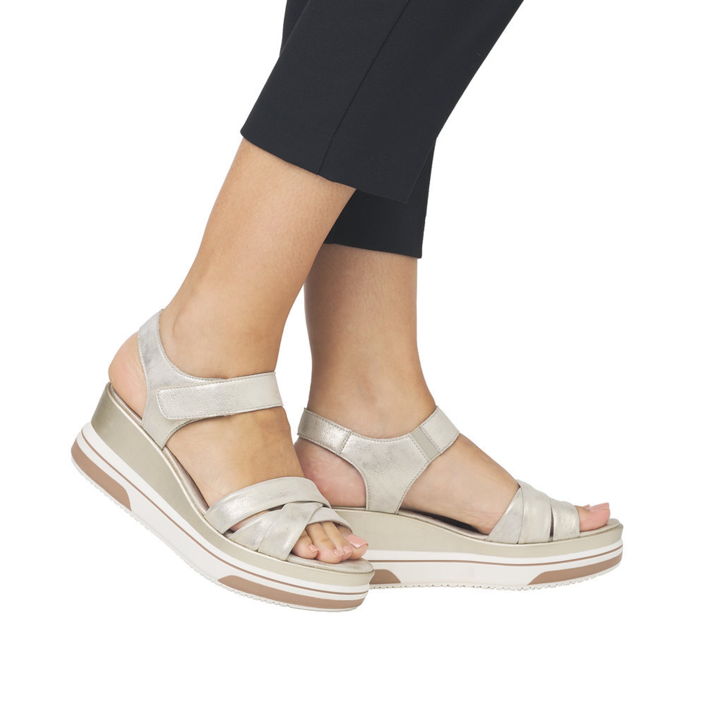 REMONTE Strap Sandals ' D1P51 ' in Gold