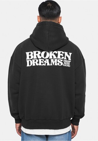 Dropsize Μπλούζα φούτερ 'Broken Dreams' σε μαύρο: μπροστά