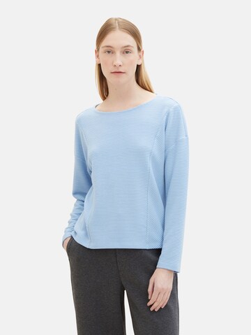 TOM TAILOR Sweatshirt in Blauw: voorkant