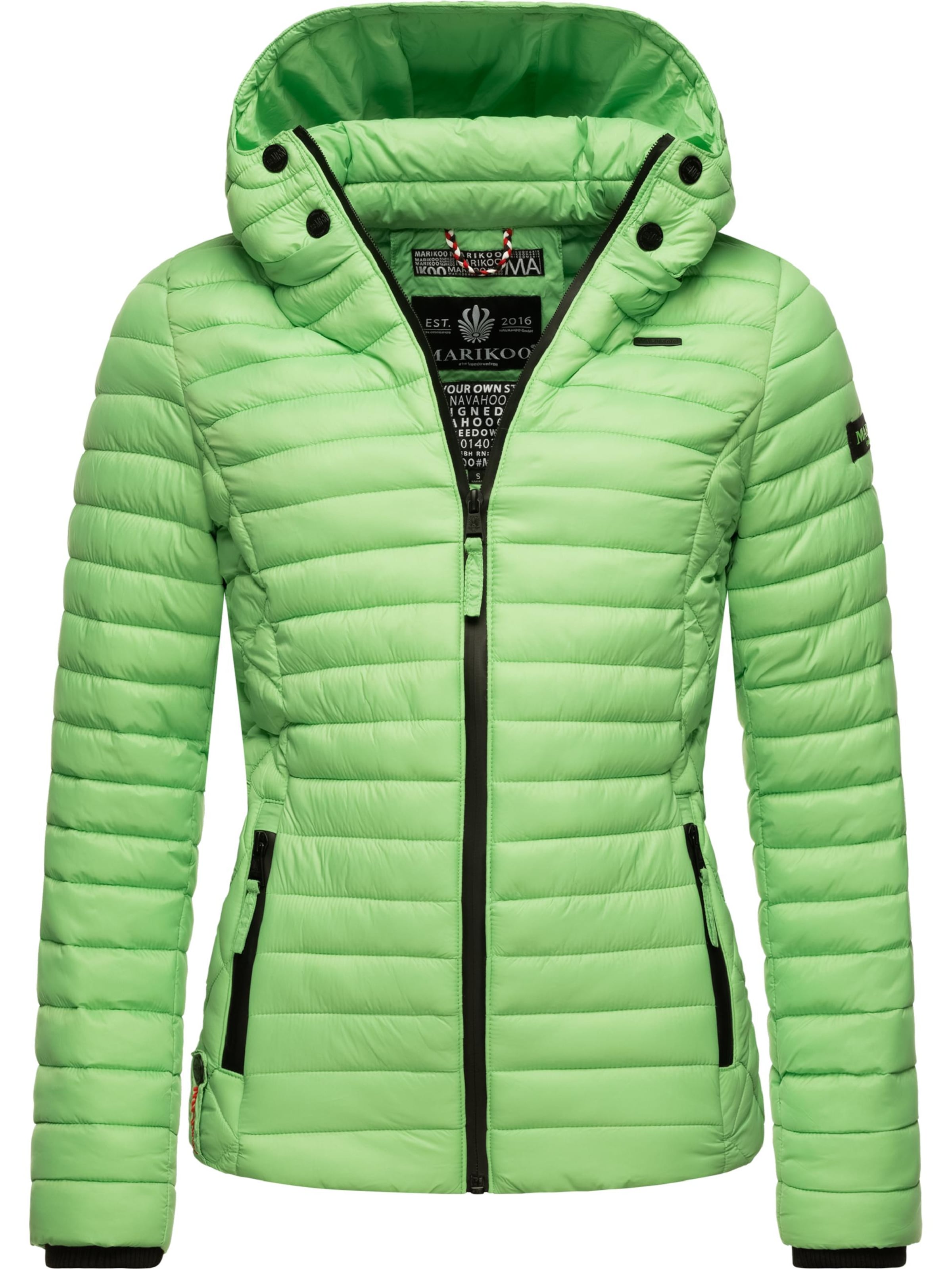 Veste mi-saison 'Samtpfote' MARIKOO en vert : devant