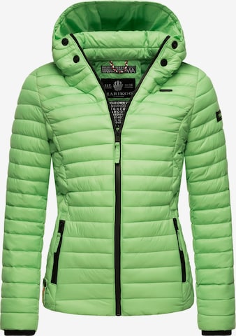 MARIKOO Between-Season Jacket 'Samtpfote' in Green: front