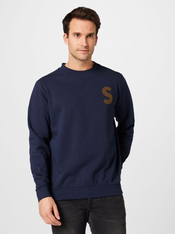 !Solid Sweater in Blue: front