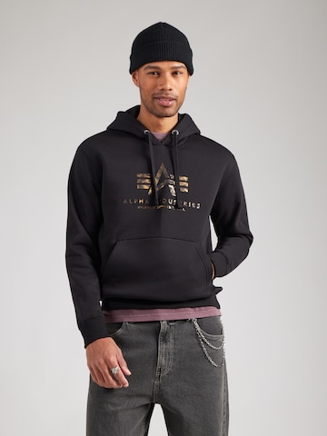 ALPHA INDUSTRIES Свитшот в Черный: спереди