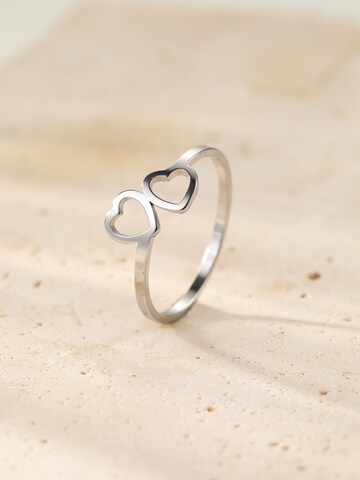 Hey Happiness Ring 'Connected Hearts'‌‌ in Silber