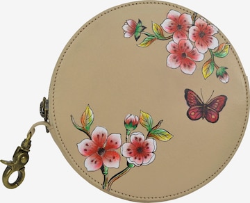 ANUSCHKA Wallet 'Flower Garden Almond' in Mixed colors: front