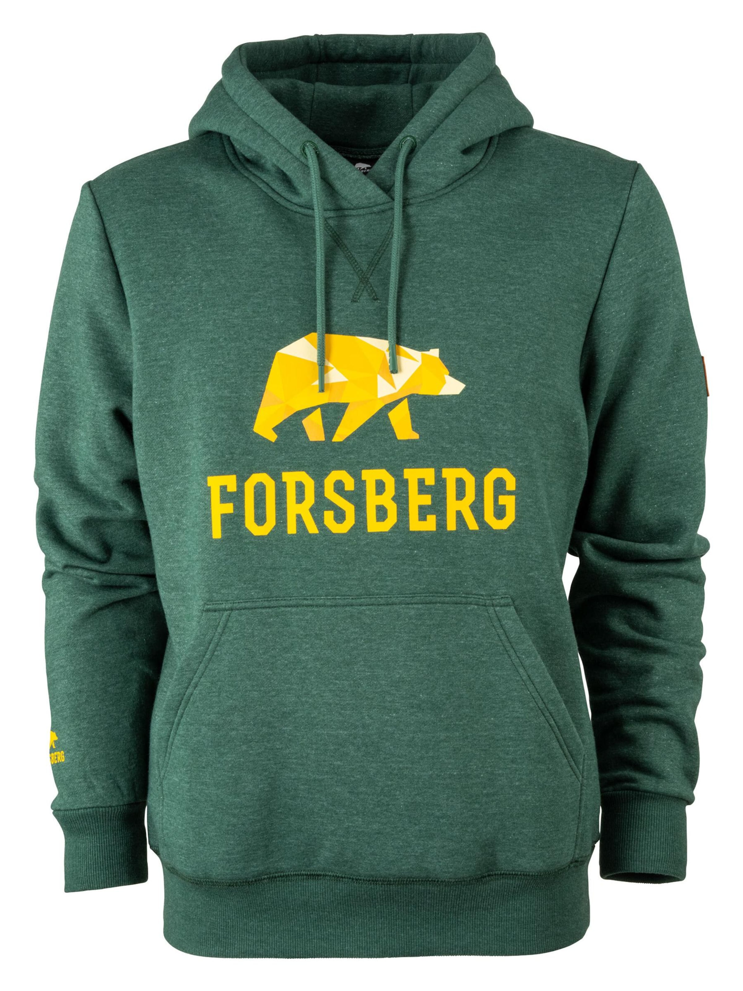 FORSBERG Sweatshirt 'Hoodie mit Brustlogo' in Grün: Vorderseite