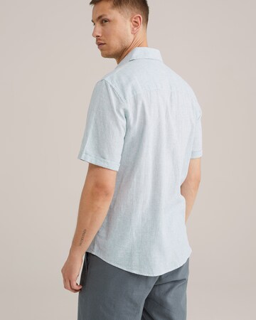 WE Fashion Regular Fit Hemd in Blau
