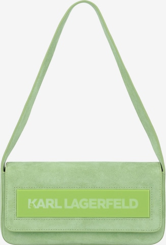 Borsa a spalla 'Essential ' di Karl Lagerfeld in verde: frontale