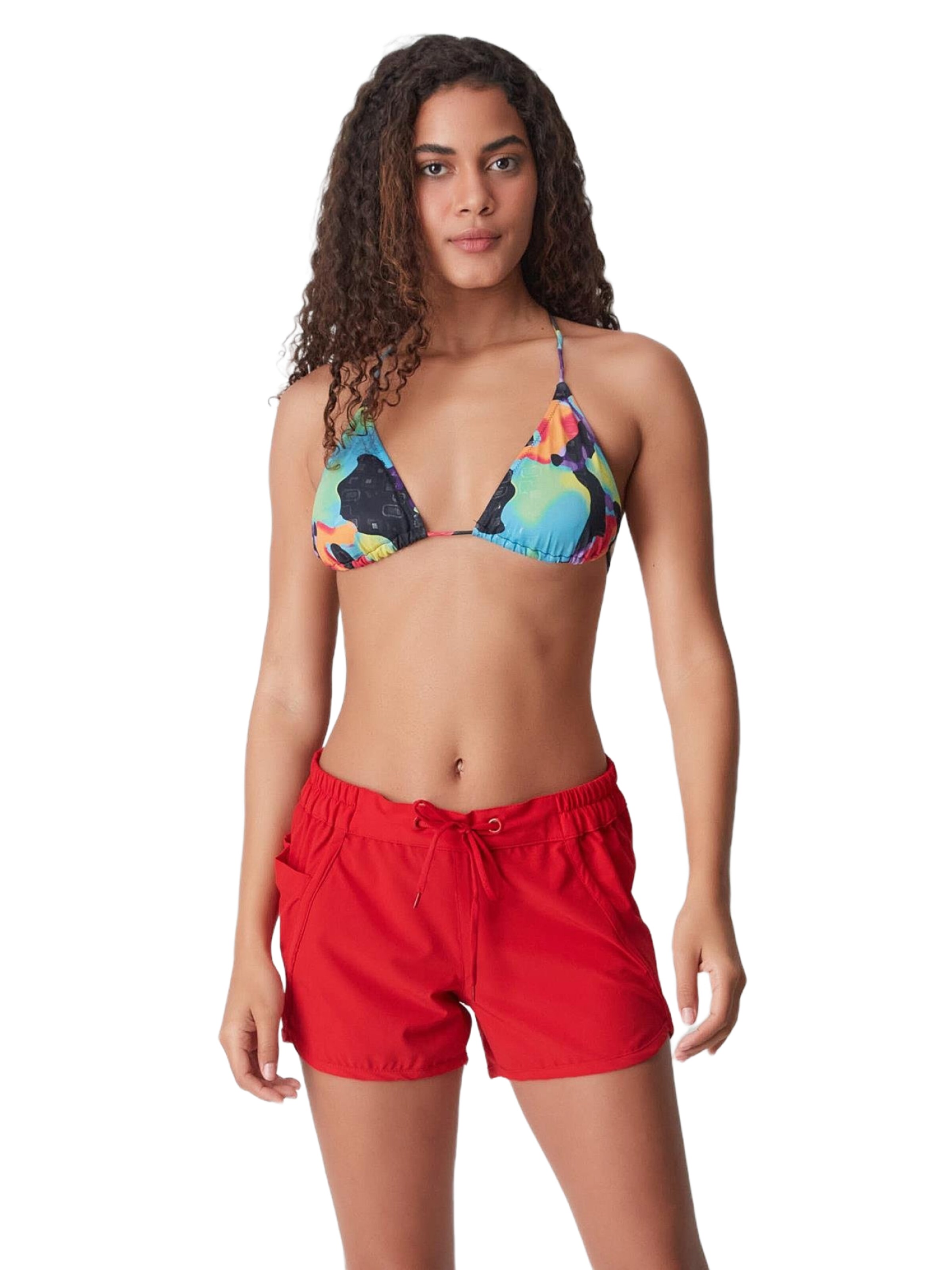 C&City Regular Zwemshorts in Rood: voorkant