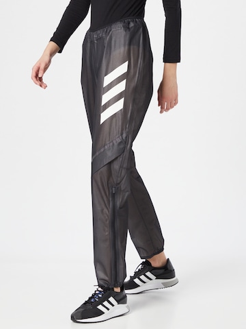 Effilé Pantalon de sport 'Agravic 2.5-Layer Rain' ADIDAS TERREX en noir : devant