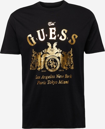 T-Shirt GUESS en noir : devant