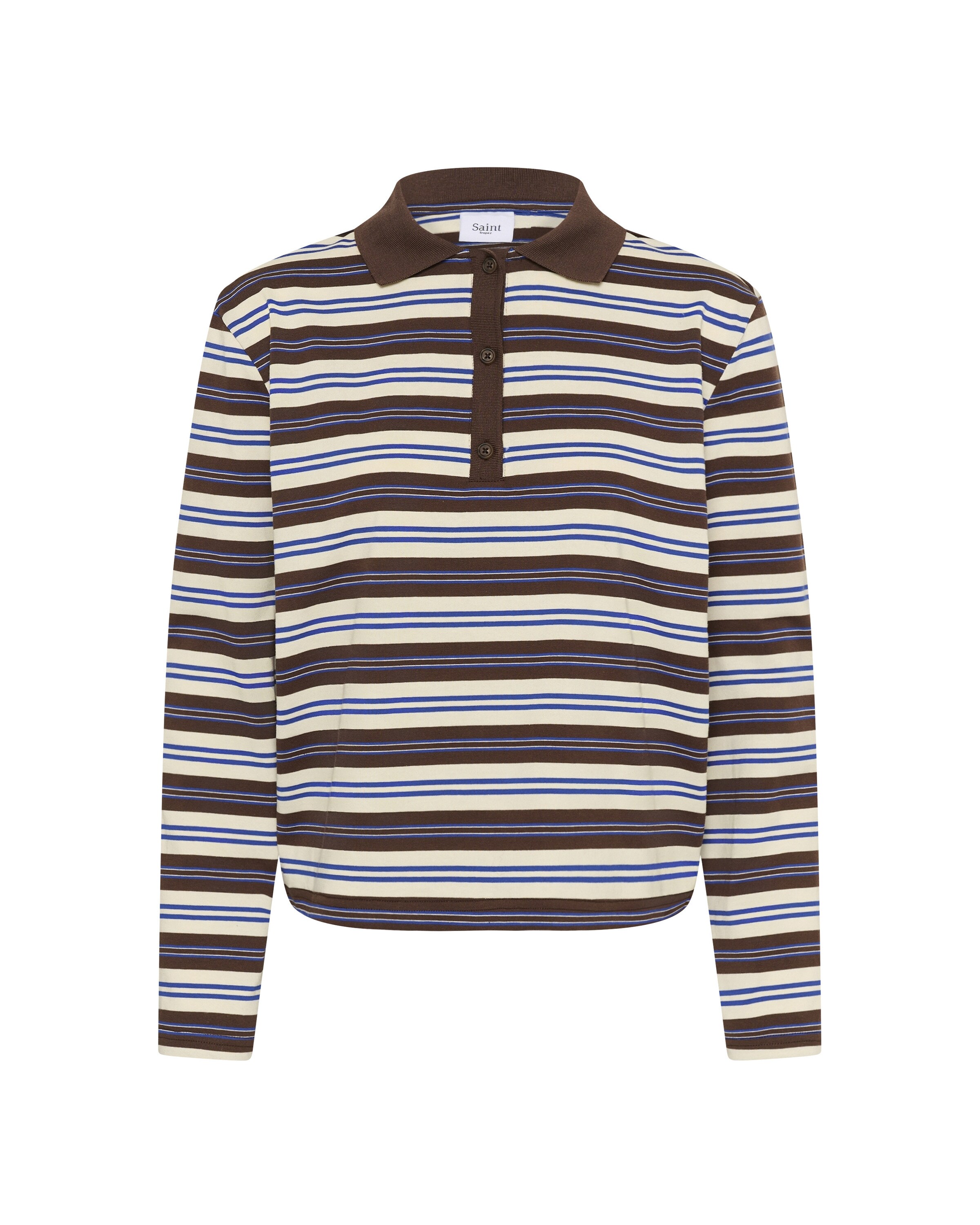 SAINT TROPEZ Shirt 'Taty' in L in Beige / Blue / Brown, Item view