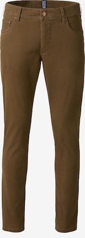 MEYER Chino trousers in Yellow: front