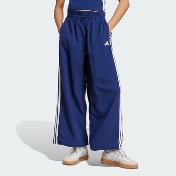 ADIDAS SPORTSWEAR Wide Leg Sporthose 'Essentials' in Blau: Vorderseite