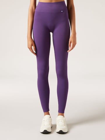 CALZEDONIA Skinny Athletic Pants 'SEAMLESS' in Purple: front