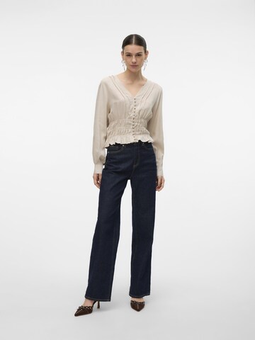 VERO MODA Bluse 'THEODORA' i beige