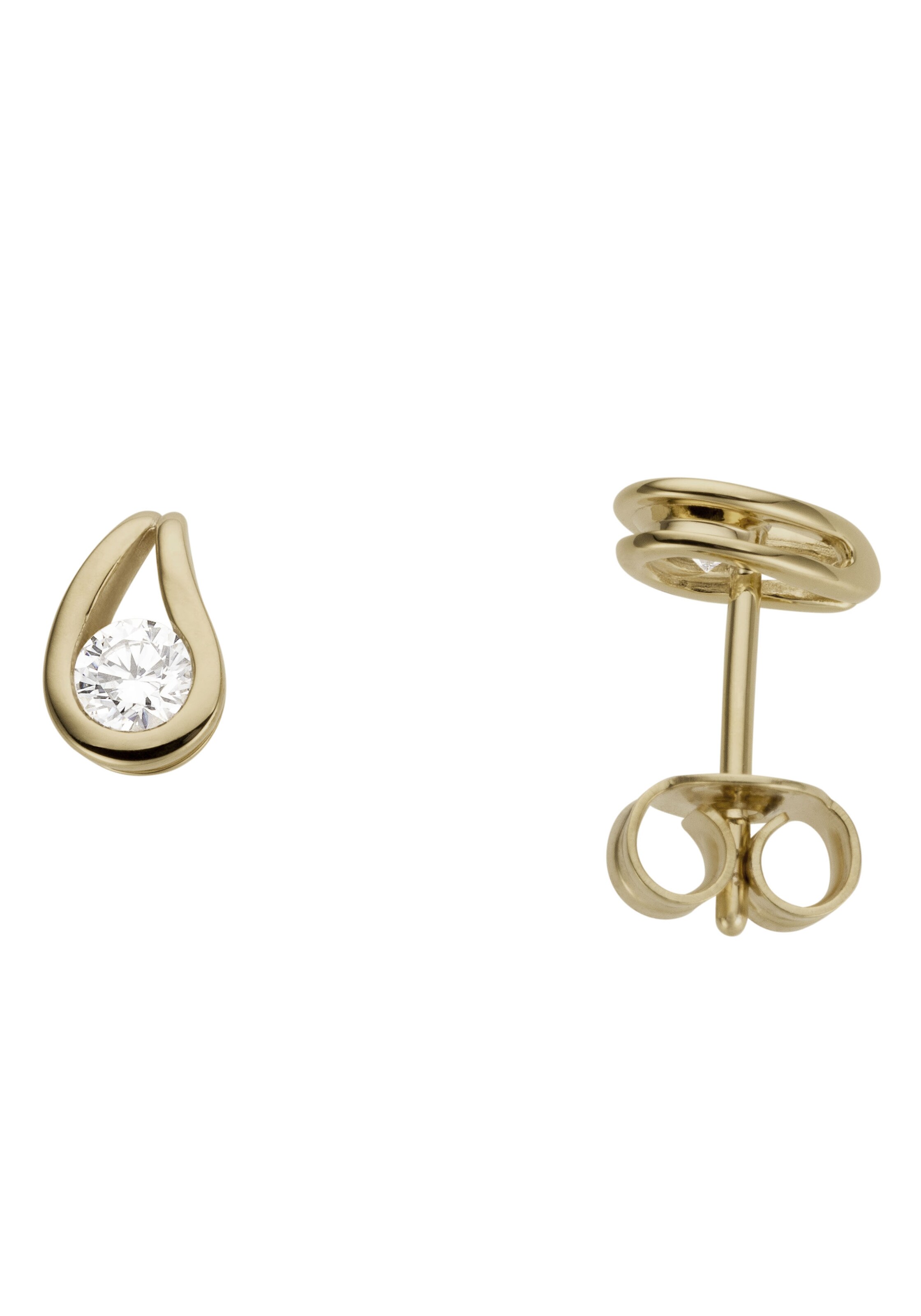 FIRETTI Ohrstecker in Gold: Vorderseite