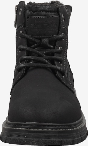 TOM TAILOR Lace-Up Boots in Black