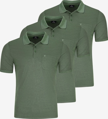 Ragman Shirt 'Basic' in Groen: voorkant