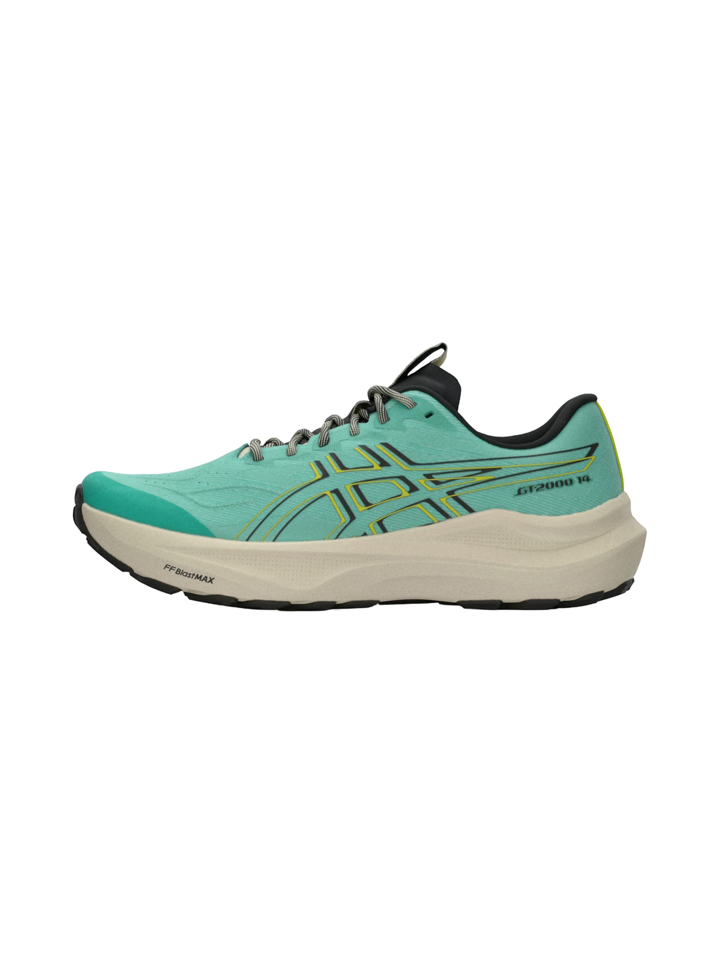 Chaussure de course 'GT-2000 14 TR' ASICS en vert : devant