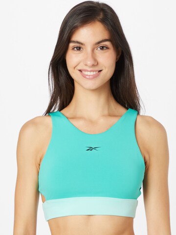 Bustier Soutien-gorge de sport Reebok en bleu : devant