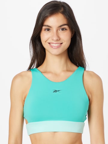 Reebok Bustier Sport bh in Blauw: voorkant