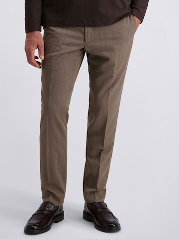 Regular Pantalon à plis 'Ryan' PIERRE CARDIN en marron : devant