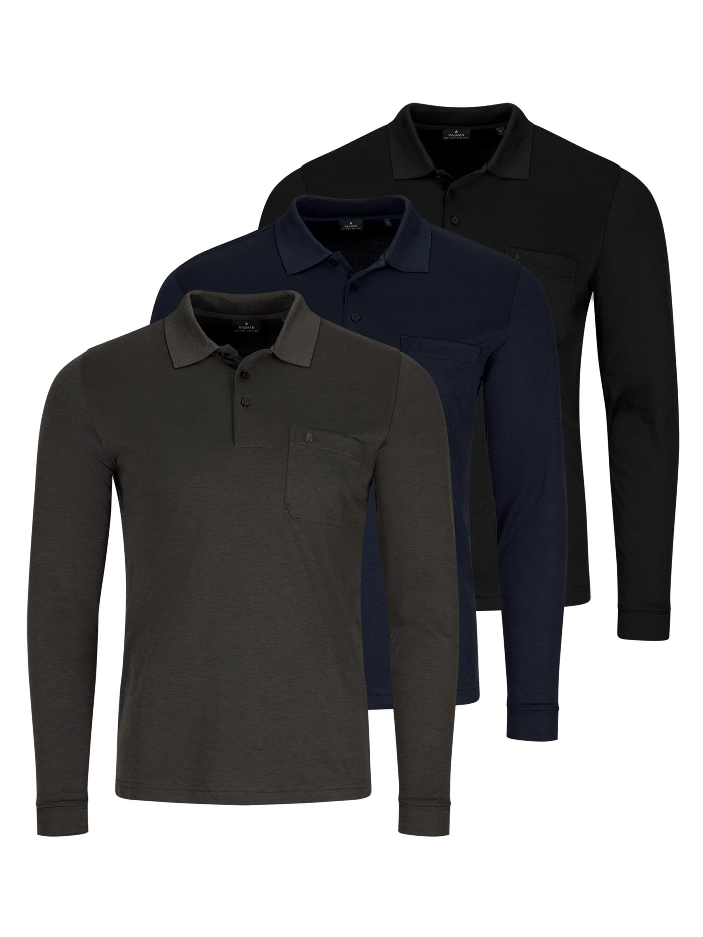 Ragman Shirt 'Basic'‌ in Blau: Vorderseite