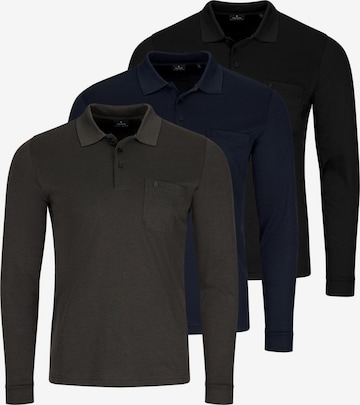 Ragman Shirt 'Basic' in Blau: Vorderseite
