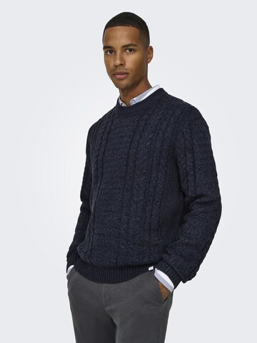 Pull-over 'FLETCHER' Only & Sons en bleu
